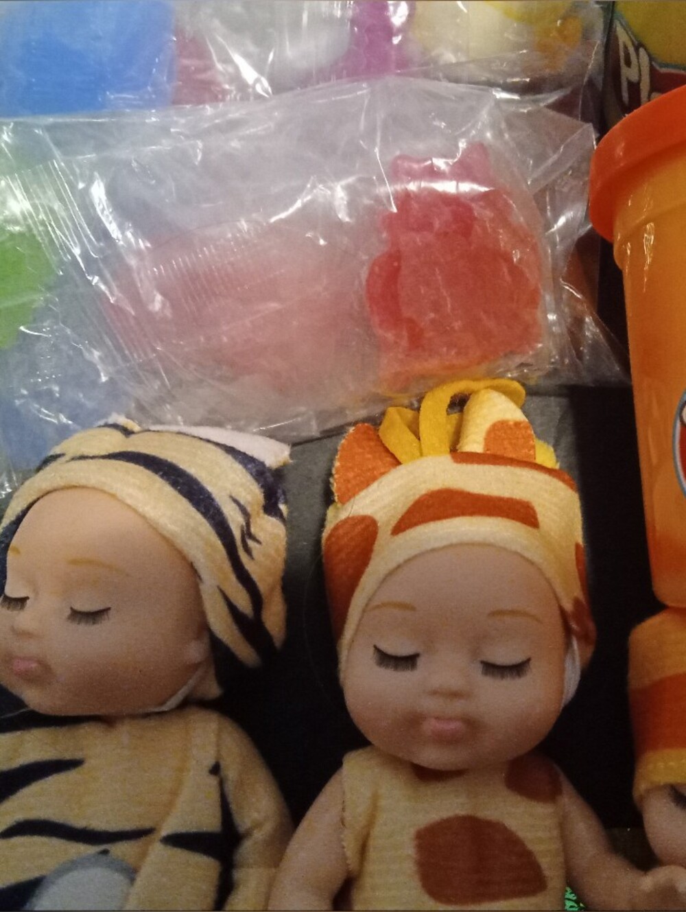 Kids Toy Set with Play-Doh, Squishies, Dolls, And Tiny Stuffed Animals. - Picture 3 of 5